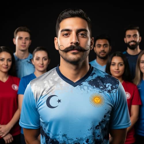 Unrivaled Foosball Champion with Glorious Mustache
