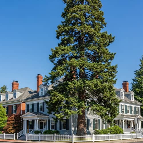 Classic American Design with Prominent Douglas Fir Tree