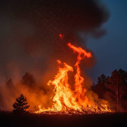 Fierce Fire with Crackling Flames | Impressive Inferno Scene
