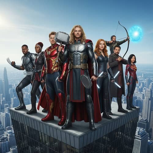 Epic Superhero Team on Skyscraper | Save the Day