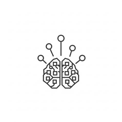 Flat Artificial Intelligence Symbol | Minimalist Design