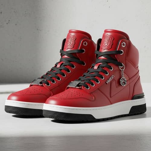 Red Jordan 1 Travis Scott High-Top Sneakers | Unique Design