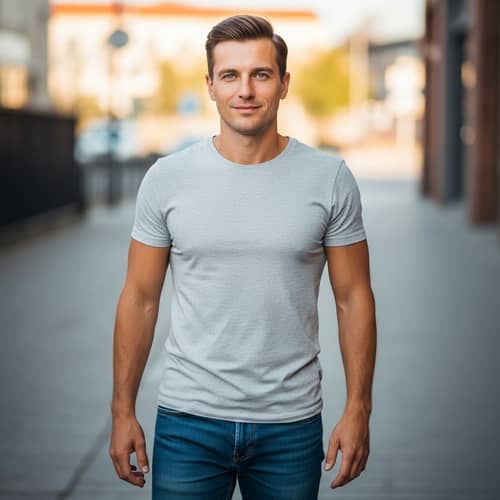 Caucasian Man in 30s | Casual Jeans & T-Shirt Portrait