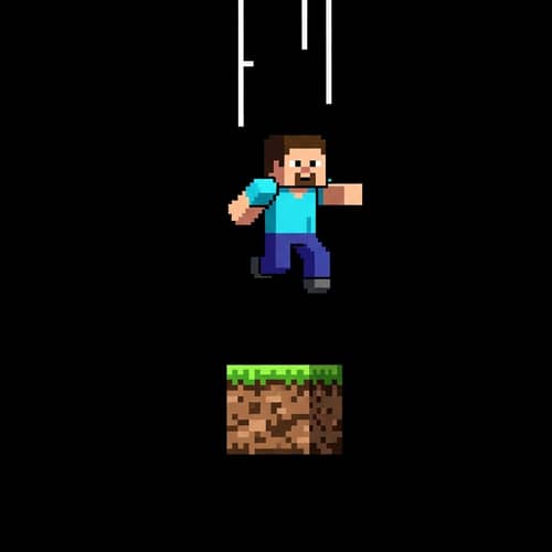 Pixelated BedWars Avatar | Jumping Steve Character