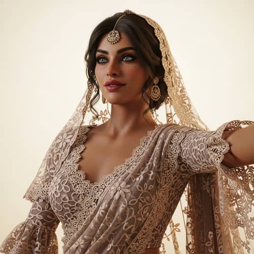 Captivating 3D Octane Render of South Asian Female Figure