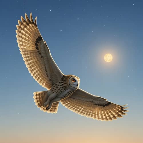 Night Sky Owl Flight: Magnificent Visual Story