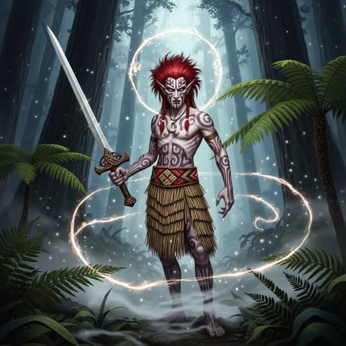 Patupaierehi Elf: Mythical Maori Creature with Gothic Elements