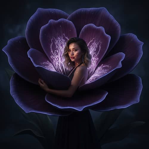 Hyper-Realistic Dark Art of a Southeast Asian Girl