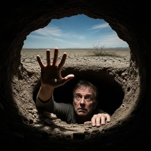 Desperate Middle-Aged Man Trapped, Reaching for Help | Emotional Scene
