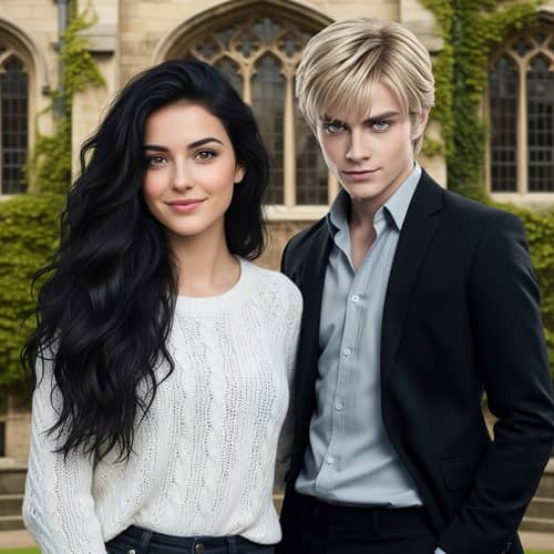 Andrea Valentti with Draco Malfoy Lookalike - Wizarding Book Series