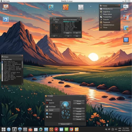 Stable Linux Operating System Illustration | Creative Desktop Design