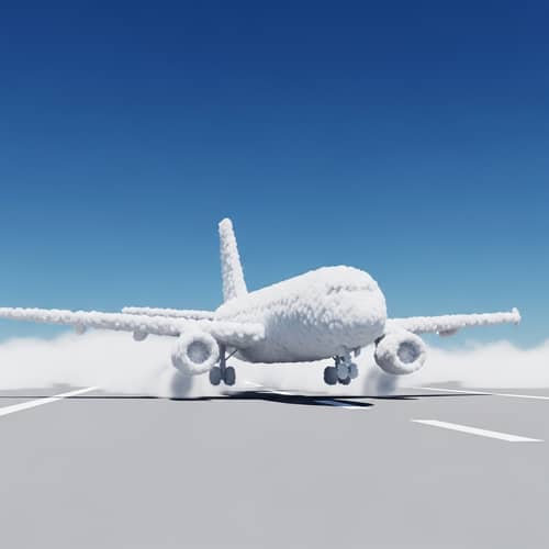 Cloud Plane Sculpture Ready for Take Off