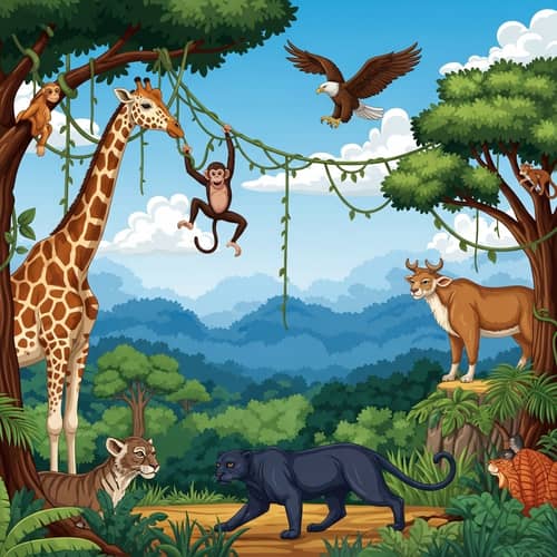 Explore the Vibrant Animal Kingdom in Illustration