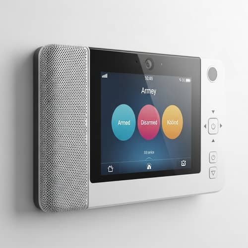 Modern Alarm System with Touchscreen Technology