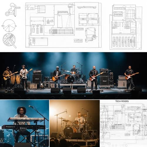 Live Stage Equipment Arrangement for Diverse Performers