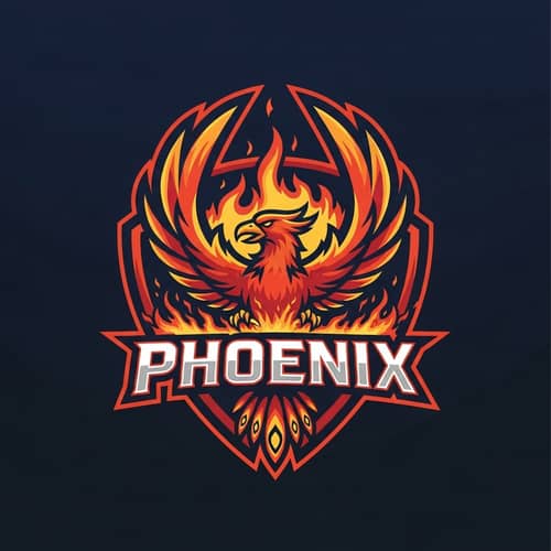 Phoenix Hockey Team Emblem Design | Resilient Phoenix Bird Icon