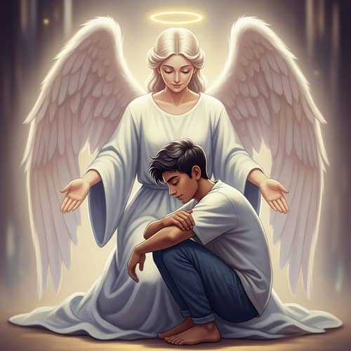 Fantasy Digital Painting: Serene Angelic Scene