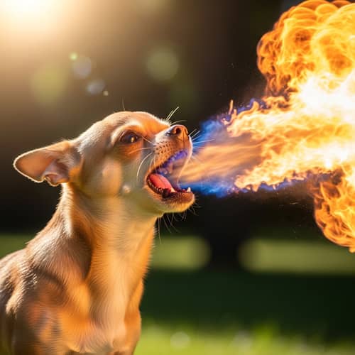 Chihuahua Fire Breather: Innocence Meets Power