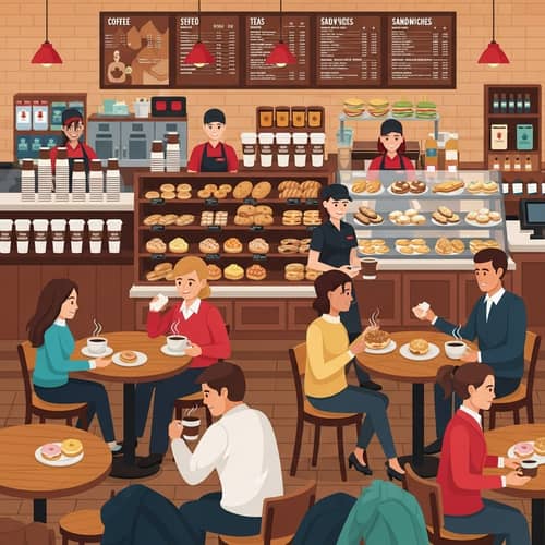 Canadian Coffee Shop Interior Scene | Tim Hortons