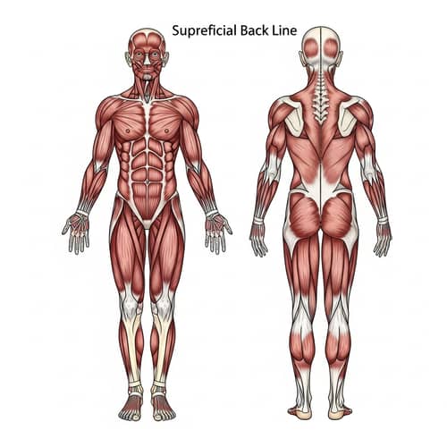 Simple Anatomy Superficial Back Line | Human Body Illustration