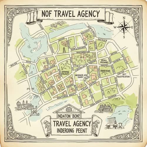 Vintage Map to Asialight Travel and Tours in Mandaue City, Cebu