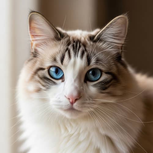 Beautiful Cat with Blue Eyes