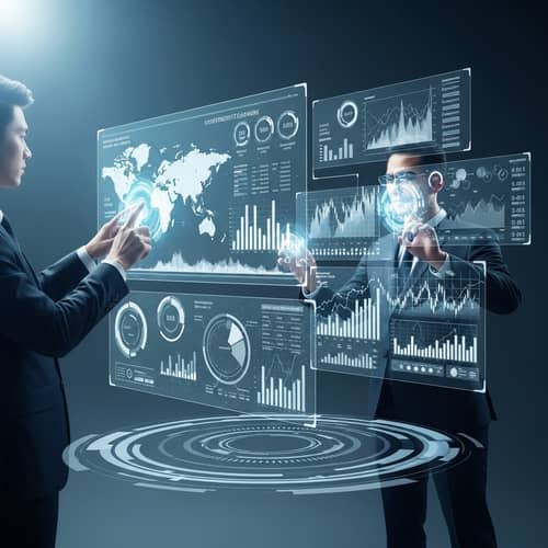 Futuristic Financial Management & Investment Planning Visualization