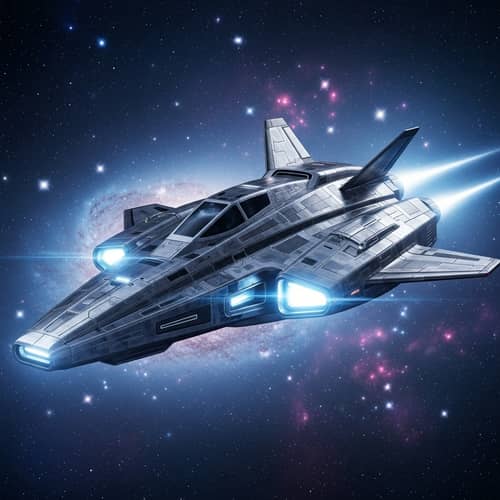 Futuristic Spaceship in Outer Space | Speed & Efficiency Design
