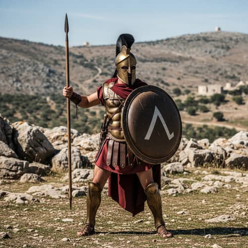 Classic Spartan Warrior from Ancient Greece - Discipline and Military Skill