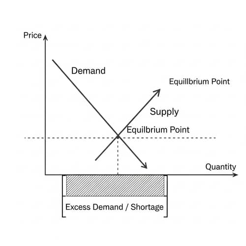 Demand and Supply Diagram: Excess Demand Explained