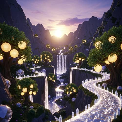 Surreal Hidden Landscapes - Enigmatic Valley in Towering Mountains