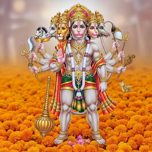 Panchmukhi Hanuman: Five-Faced Monkey Deity | Hindu Mythology