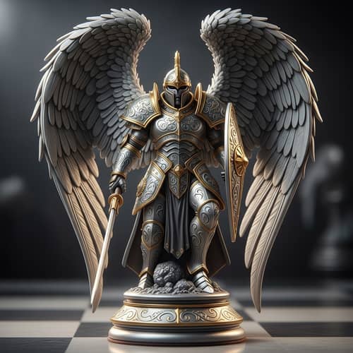 3D Chess Pawn Warrior with Wings - Unique Decor Piece 3D Chess Pawn Warrior with Wings - Unique Decor Piece