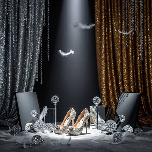 Glamorous High-Heeled Shoes in Fashion Photoshoot