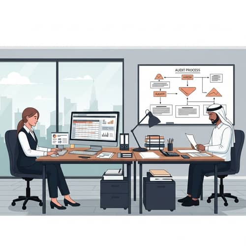 Modern Auditing Process Illustration | Minimalistic Design