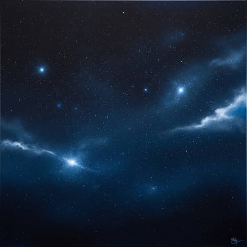 Tranquil Night Sky: Ethereal Beauty and Twinkling Stars