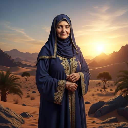 Elderly Arabian Gulf Woman in Traditional Attire | Wisdom and Resilience