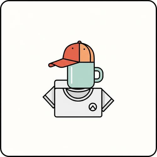 Small Square Vector Merchandise Illustration