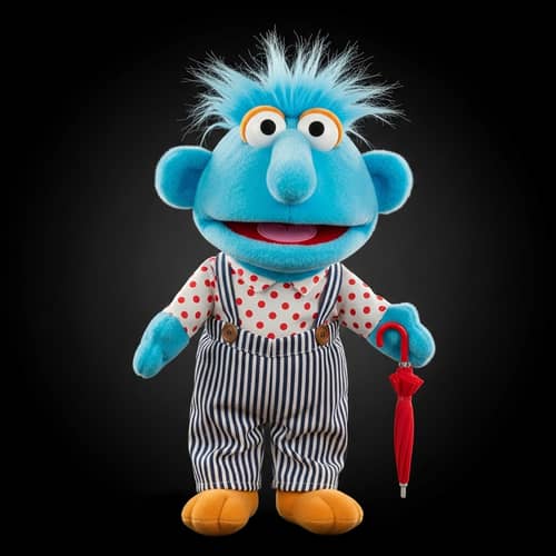 Delightful Plush Puppet with Exaggerated Features
