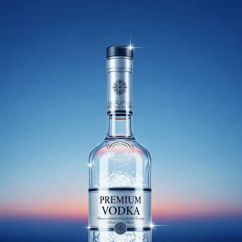 Premium Vodka Bottle - Elegant Design & Pure Quality