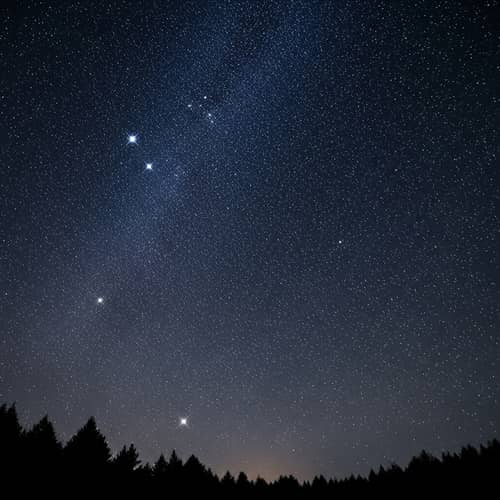 Mystical Night Sky Art: Whimsical Starry Scene