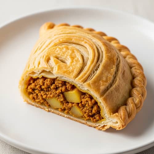 Golden Brown Curry Puff with Tantalizing Curry Filling