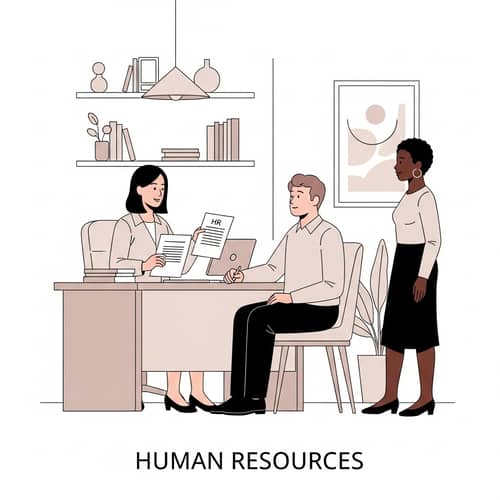 Minimalist Human Resources Scene - Workforce Diversity & HR Functions