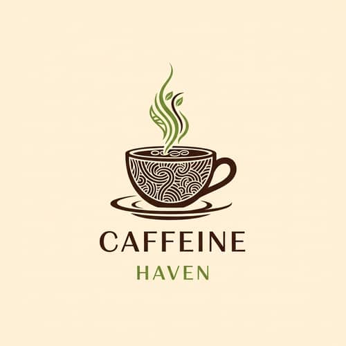 Caffeine Haven: Modern & Cozy Coffee Shop Logo Design