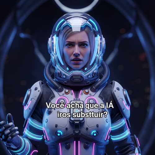Futuristic Astronaut in Advanced Technology Setting