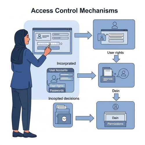 Access Control Mechanisms in Operating Systems | User Interaction Illustration