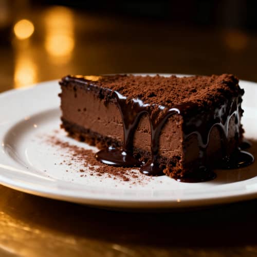 Decadent Chocolate Cake Slice | Cinematic Dessert