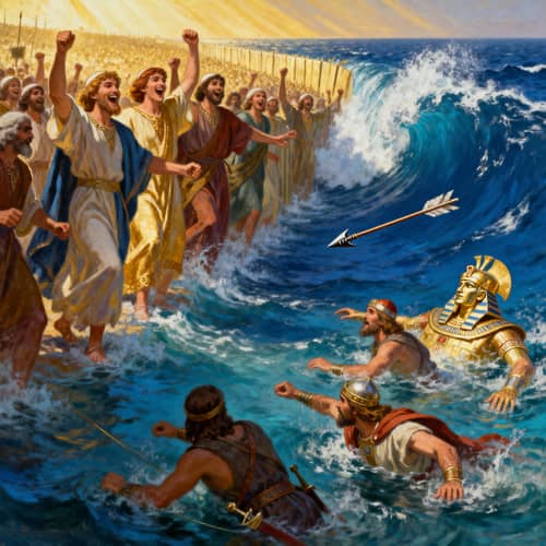Israelites Escape: Red Sea Miracle Unfolds Israelites Escape: Red Sea Miracle Unfolds