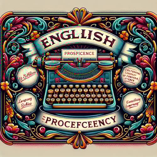 Vintage Typewriter-Inspired English Proficiency Certificate