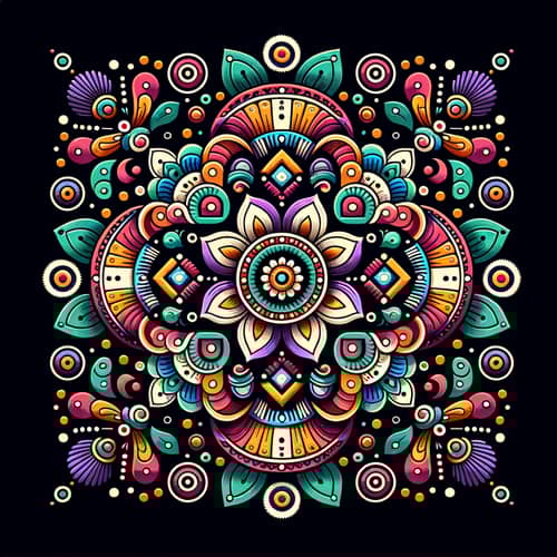 Intricate Rangoli Design: Indian Folk Art for Celebrations